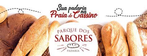 Pães e logo da Padaria Parque dos Sabores